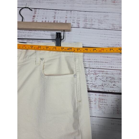 AYR The Frenchie Women's Jeans size 33 off white straight leg made in USA - Picture 4 of 6